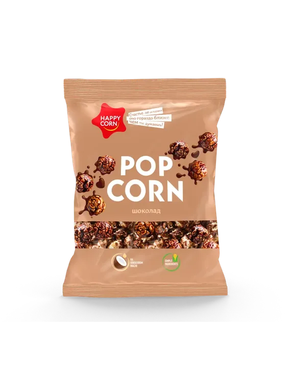 Воздушная кукуруза карамелизированная «HAPPY CORN» — Шоколад