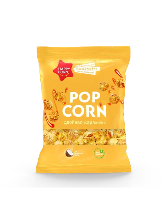 Воздушная кукуруза карамелизированная «HAPPY CORN» — Двойная карамель