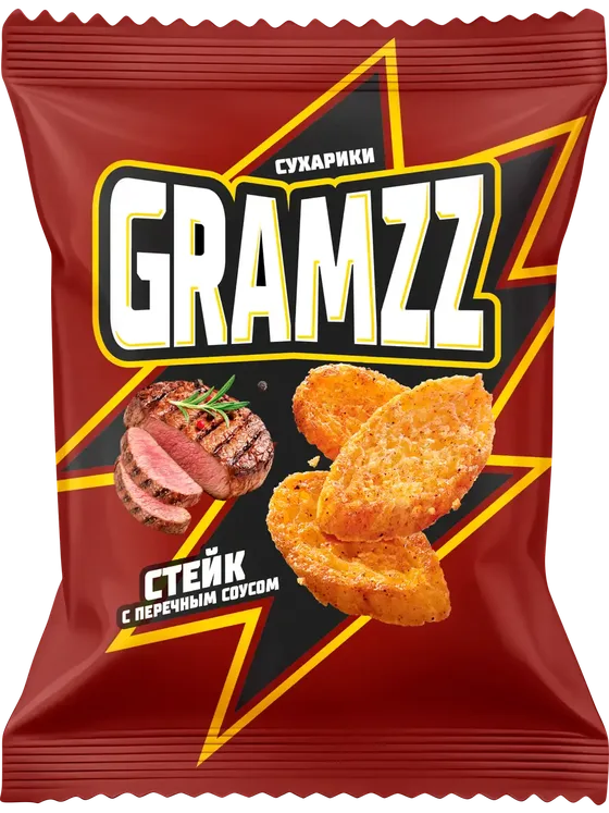 Воздушные сухарики GRAMZZ — Стейк с перечным соусом