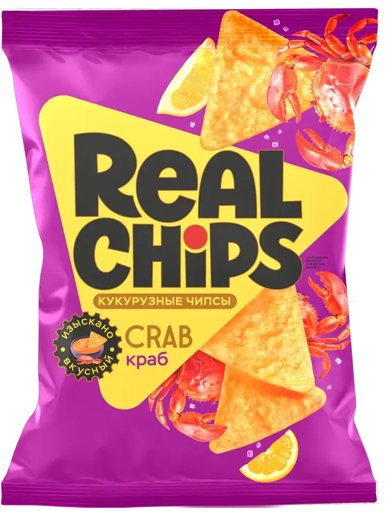 Цельнозерновые чипсы "REAL CHIPS" — Краб