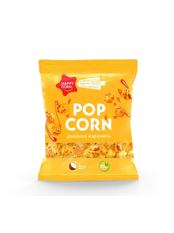 Воздушная кукуруза карамелизированная «HAPPY CORN» — Двойная карамель