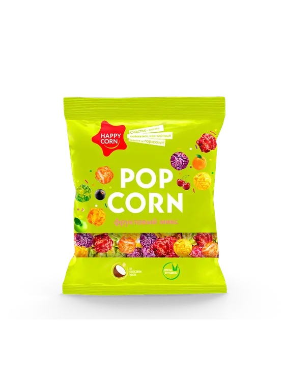 Воздушная кукуруза карамелизированная «HAPPY CORN» — Фруктовый микс