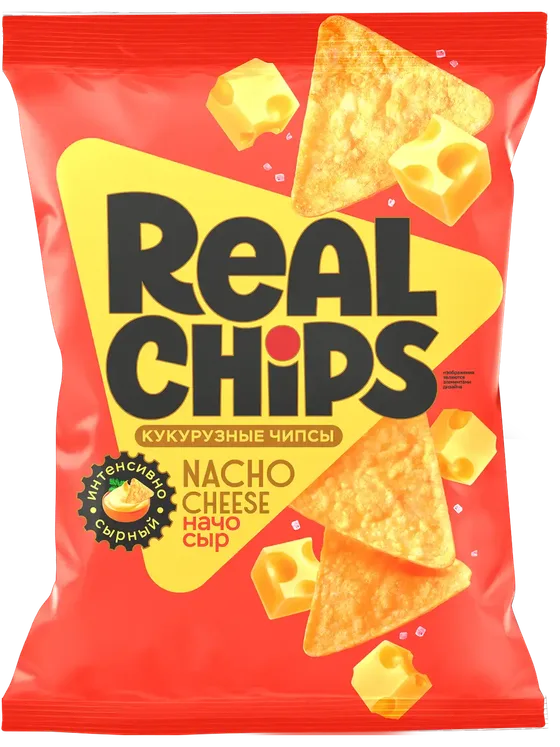Цельнозерновые чипсы "REAL CHIPS" — Начо сыр